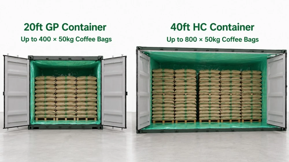 Container Liner For Green Coffee Bean Bulk