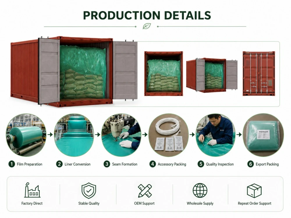 Hermetic Bulk Container Liner Green Coffee Bean