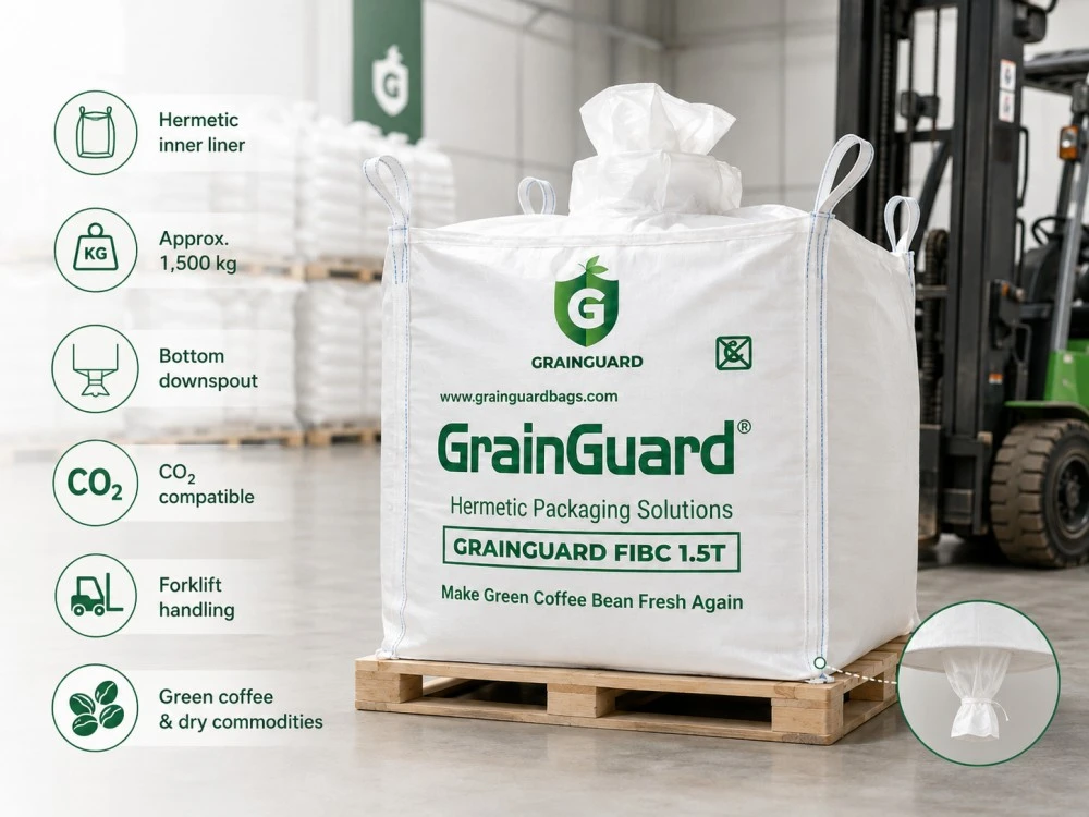 Ton Bag For Green Coffee Bean Hermetic Packaging